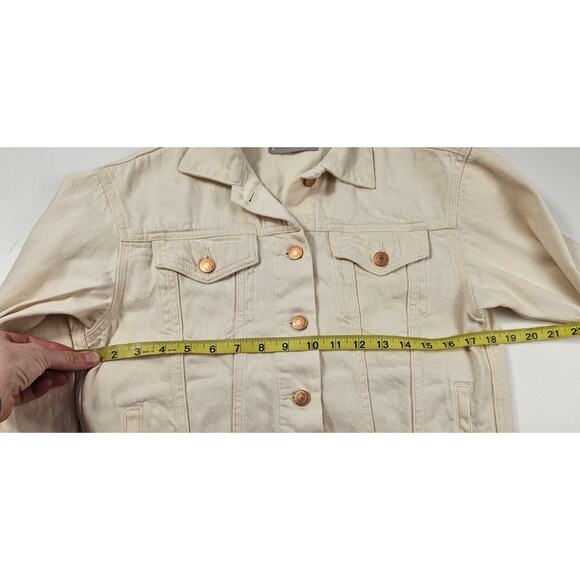 Everlane The denim jean jacket ivory XS casual EUC button up white neutral - Picture 8 of 8